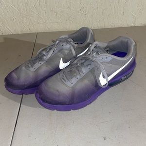Nike Women's "Sequent" AirMax Running Shoes FitSole Size 9M Purple And Gray